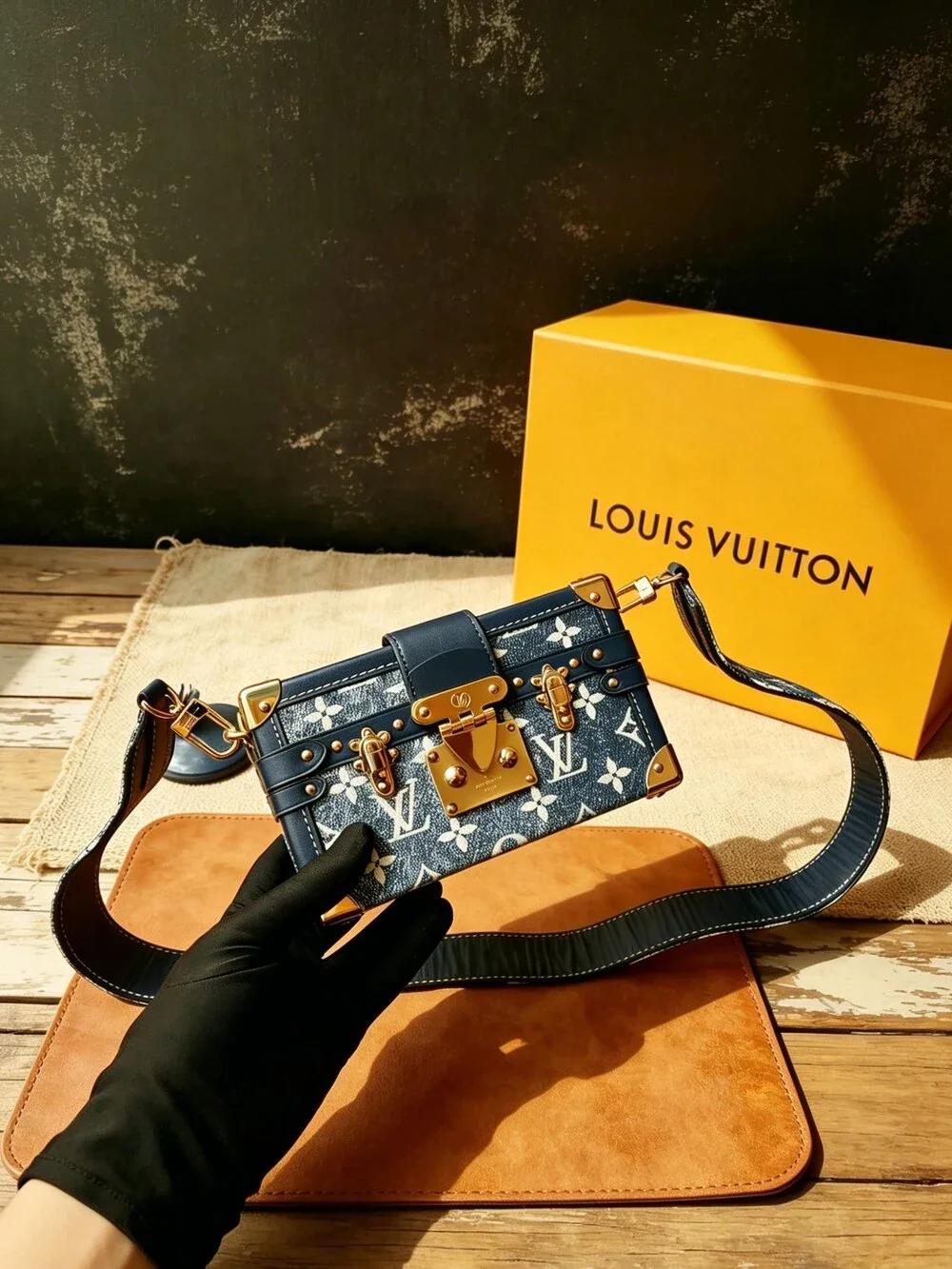 Louis Vuitton Petite Malle Monogram Jacquard Denim